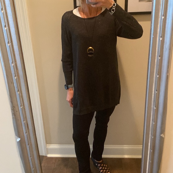 Eileen Fisher Long Merino Shimmer Sweater - Picture 5 of 12